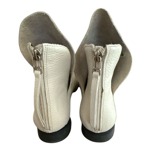 GOLO Scrunch Leather Bootie Back Zip Draped Ankle Boots Size 8 Womens‎ White - Picture 5 of 12